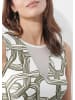 Alba Moda Knielanges Etuikleid mit Mesheinsatz in ecru / oliv