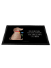 Mr. & Mrs. Panda Matte Hund Blume mit Spruch in Schwarz