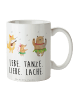 Mr. & Mrs. Panda Tasse Waldtiere Aloha mit Spruch in Weiß