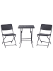 Beliani 3-tlg Bistro Set TRAPPETO in Schwarz