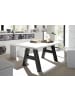 58 aufm Kessel ESSTISCH ausziehbar Elia 7 160x90x75 Esszimmertisch Schwarzstahl/Weiß