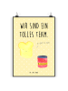Mr. & Mrs. Panda Poster Toast Marmelade mit Spruch in Gelb Pastell