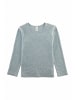 Hessnatur Hessnatur Ringel-Langarmshirt aus Bio-Merinowolle mit Seide in stahlblau