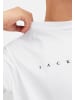 Jack & Jones T-Shirt Star JJ in Weiß / beige / dunkelblau