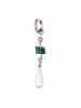 gaya Women Earrings in Silver Green White