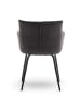 CALICOSY 2er-Set Stuhl CAPITAN  in Dunkelgrau  - (W) 58 x (H) 78 x (L) 57 cm