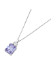 Giorgio Martello Milano Kette Mit Anhänger, Zirkonia Weiß Und Lavendel in Lavendel