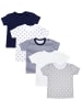 TupTam Baby Kurzarm T-Shirt 5er Set in grau/weiß