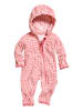 Playshoes Fleece-Overall Leo-Print in Rosa