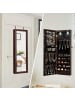 COSTWAY Schmuckschrank LED in Braun