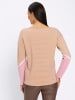 Heine Pullover in beige-rosé-gemustert