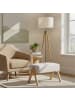 relaxdays Fußhocker in Creme/ Natur - (B)40 x (H)30 x (T)28 cm