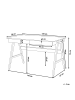 Beliani Schreibtisch SHESLAY in Weiß/Braun - (W) 120 x (H) 75 x (L) 70 cm
