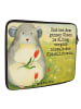 Mr. & Mrs. Panda Hülle Laptop Chinchilla Blume Design mit Spruch in Weiß