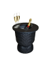 COOTAB Cooler Table Beistelltisch mit Acryl-Kühler Paris 43 cm in Schwarz