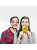 Mr. & Mrs. Panda Ansichtskarte Affe Design mit Spruch in Weiß