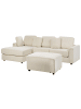 Beliani 2-tlg 4-Sitzer Sofa KOHLO in Beige/Schwarz rechtsseitig