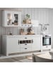 Furn.Design Küche in weiß Pinie Landhaus 264 cm 4-teilig, Küchenzeile Set mit Soft-Close