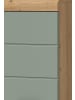 Inn.Furn Badkommode Salbei grün, Eiche Artisan 74 x 88 cm, Badschrank mit Vollauszug