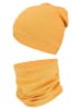 TupTam Unisex Kinder Beanie Mütze Schlauchschal Set in gelb