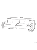 Beliani 3-Sitzer Sofa MATILA in Grau/Braun - (W) 233 x (H) 70 x (L) 94 cm