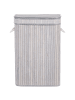 Beliani Wäschekorb KALUTARA in Grau/Weiß - (W) 40 x (H) 60 x (L) 30 cm