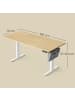 SONGMICS Schreibtisch Balok in Goldeichenfarben - (B)70 x (H)(72-120) x (T)160 cm