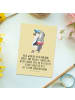 Mr. & Mrs. Panda Postkarte Pinguin Kleine Schwester mit Spruch in Gelb Pastell