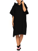 Aquarti Aquarti Damen Herren Badeponcho Frottee in schwarz