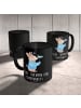 Mr. & Mrs. Panda Tasse Fische Kraft mit Spruch in Schwarz