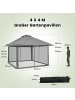 COSTWAY 4x4m Pavillon in Grau