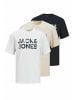 Jack & Jones Rundhals T-Shirt für Herren in weiß