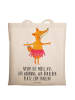 Mr. & Mrs. Panda Jutebeutel Fuchs Ballerina mit Spruch in Creme