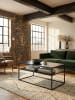 KADIMA DESIGN Couchtisch | Metall Schwarz, 100x60x45cm, Industrial, Stauraum