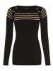 Bruno Banani Strickpullover in schwarz-camel