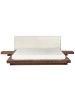 Beliani Doppelbett ZEN in Braun/Weiß - (W) 328 x (H) 86 x (L) 229 cm