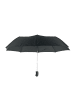Yuhu Taschenregenschirm schwarz, kompakt & faltbar, 96 cm Durchmesser in Schwarz