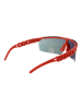 HUGO Männer Sonnenbrille Mono-Objektiv Rot
