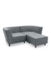 58 aufm Kessel GARTENLOUNGE Set 2 Brandie 206x77x176 mit Outdoorbezug in dunkelgrau