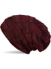 styleBREAKER Feinstrick Beanie Mütze in Bordeaux-Rot