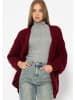 SASSYCLASSY Oversize Cardigan in Dunkelrot
