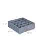relaxdays 4 x Unterwäsche Organizer in Grau - (B)29 x (H)9 x (T)29 cm