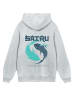 F4NT4STIC Hoodie Koi Fish Japan Streetstyle in grau meliert