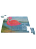 Mr. & Mrs. Panda Puzzle Flamingo Classic Design mit Spruch in Weiß