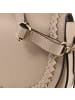 Toscanto Leder Schultertasche, Umhängetasche Toscanto Tasche taupe, beige ca. 21cm