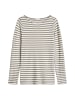 Marc O'Polo Gestreiftes Longsleeve regular in Medium Grey