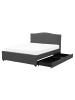 Beliani Doppelbett MONTPELLIER in Grau - (W) 167 x (H) 110 x (L) 213 cm