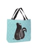 Mr. & Mrs. Panda Tote Bag Stinktier Sitzen ohne Spruch in Türkis Pastell