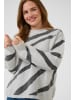 Kaffe Strickpullover KAwilma Regular fit in Light G. Mel/Dark Grey Stripe