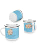 Mr. & Mrs. Panda Emaille Tasse 7. Hochzeitstag Kupferhochzeit mi... in Sky Blue